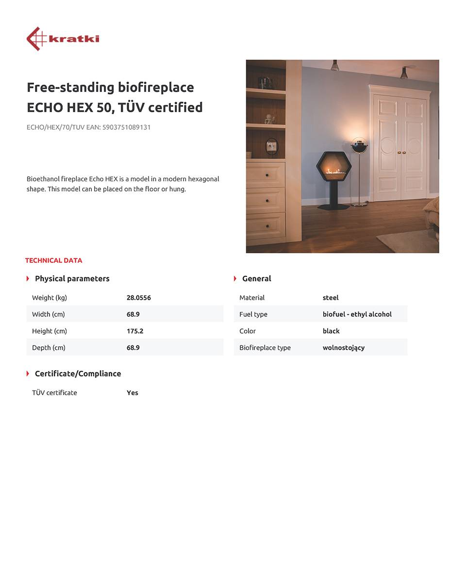 KRATKI ECHO/HEX/70/TUV ΕΣΤΙΑ ΒΙΟΑΙΘΑΝΟΛΗΣ ΜΕ ΠΙΣΤΟΠΟΙΗΣΗ TUV (0,75lt) - Image 4