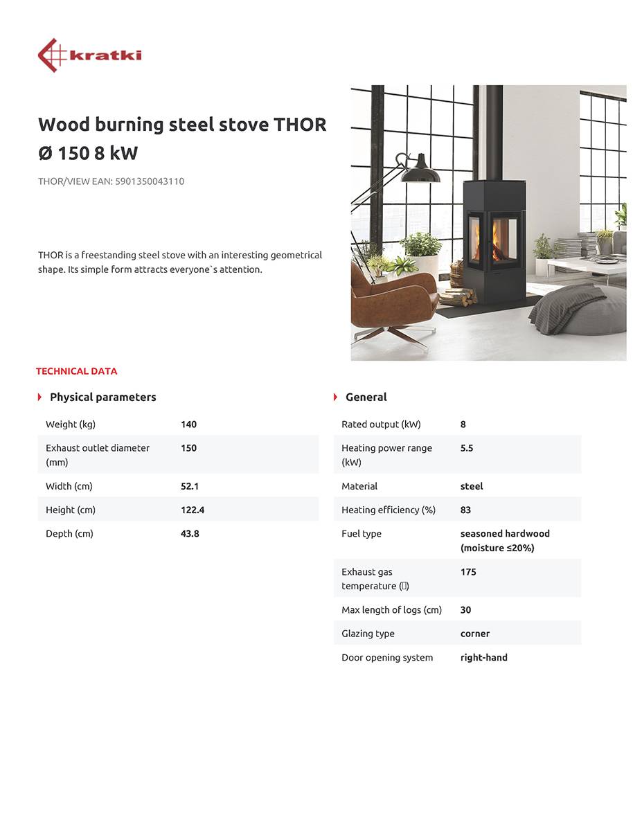 KRATKI THOR/VIEW (A+) ECODESIGN 8KW (80-105M2) ΕΝΕΡΓΕΙΑΚΗ ΣΟΜΠΑ ΤΡΙΩΝ ΟΨΕΩΝ ΑΠΟ ΧΑΛΥΒΑ ΜΕ ΛΕΥΚΑ ΚΕΡΑΜΙΚΑ TERMOTEC - Image 5